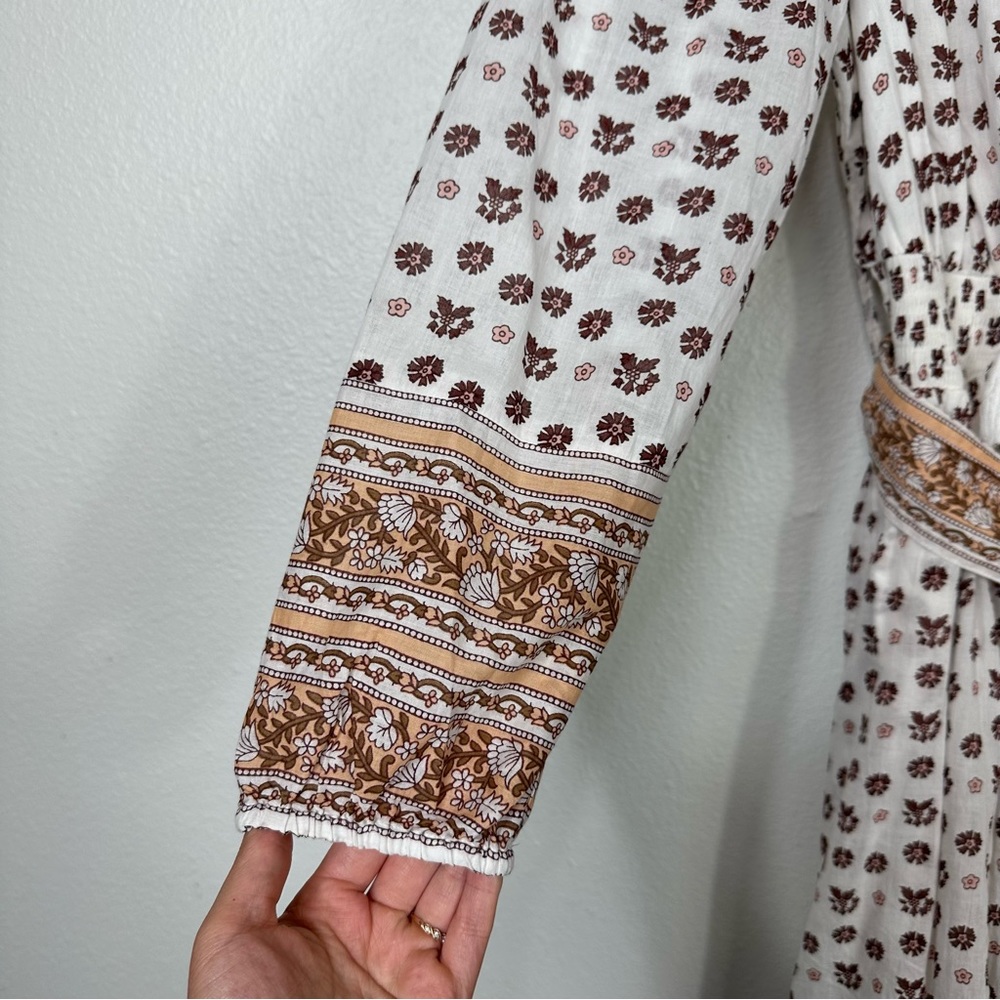 Cleobella Blakely midi dress cottagecore prairie bohemian floral v neck casual - Picture 7 of 13